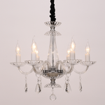 евтин кристален полилей за всекидневна 6 крушкиLompelia/Aca lighting