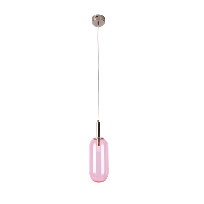 FIUGGI розова висяща лампа - със стъклена продълговата форма - минималистична LED /Candellux