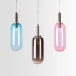 FIUGGI розова висяща лампа - със стъклена продълговата форма - минималистична LED /Candellux