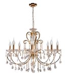 полилей кристален злато голям за хол Aurora/Candellux