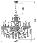 полилей кристален злато голям за хол Aurora/Candellux