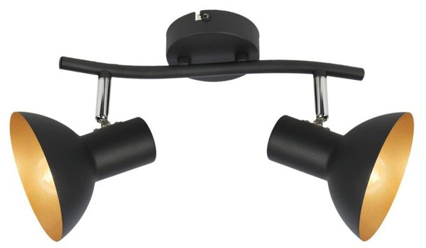 спот с две крушки Е27 черен Diso/CANDELLUX