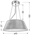 полилей за трапезария черен  Gusto/Candellux