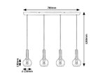 Полилей за трапезария,хол,бар плот Centio/Rabalux