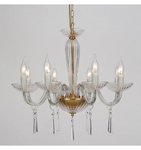 кристален полилей злато 8 крушки Violet/Aca lighting