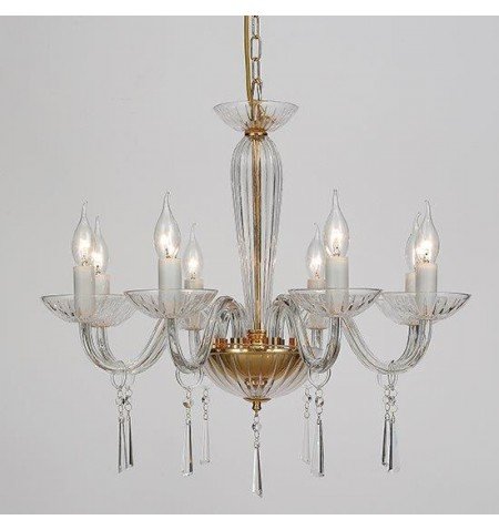 кристален полилей злато 8 крушки Violet/Aca lighting